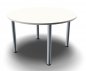Preview: Konferenztisch TEN rund 120 cm Weiss