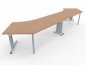 Preview: Doppelarbeitsplatz GC2 Leitstellentisch 433 cm breit Buche