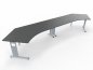Preview: Doppelarbeitsplatz GC2 Leitstellentisch 433 cm breit Onyxgrau