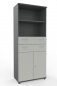 Preview: Modulschrank TEN 80 cm breit 5 Ordnerhöhen Onyx Weiß