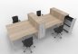 Preview: 4er Teamarbeitsplatz PM1 mit Hochcontainern Akazie-Weiß