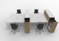 Preview: 4er Teamarbeitsplatz PM1 mit Hochcontainern