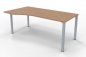 Preview: PC-Schreibtisch 180 cm links Gestell silber Buche