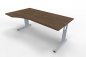 Preview: PC-Schreibtisch Mega links 180x100 cm Nussbaum