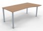 Preview: PC-Schreibtisch 180 cm rechts Gestell silber Buche