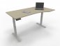 Preview: PC-Schreibtisch GP11 rechte Seite 100 cm tief Tischplatte Ahorn Gestell Weiß