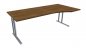 Preview: PC-Schreibtisch TEN 200 cm, rechts nussbaum