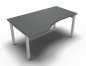 Preview: PC-Schreibtisch ONE 160 cm links Onyxgrau
