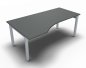 Preview: PC-Schreibtisch ONE 180 cm links Onyxgrau