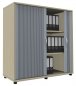 Preview: Querrollladenschrank TEN 3 OH, 120 cm Ahorn