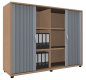 Preview: Querrollladenschrank TEN 3 OH 160 cm breit Buche