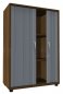 Preview: Querrollladenschrank TEN 3 OH, 80 cm Nussbaum