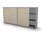 Preview: Raumteilerschrank Mega Stehtheke 240 cm Lichtgrau-Ahorn