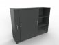 Preview: Raumteilerschrank TEN als Stehtheke 160 cm Onyxgrau