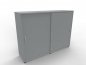 Preview: Raumteilerschrank TEN als Stehtheke 160 cm Lichtgrau