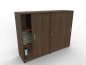 Preview: Raumteilerschrank TEN als Stehtheke 160 cm Nussbaum