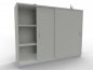 Preview: Raumteilerschrank TEN als Stehtheke 160 cm Weiß