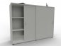 Preview: Raumteilerschrank TEN als Stehtheke 160 cm Weiß