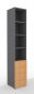 Preview: Aktenregal Master mit 4 Schubladen Grafit/Buche
