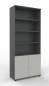 Preview: Regalschrank TEN 6 OH 100 cm breit Onyxgrau-Weiss