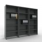 Preview: Regalwand TR4 240 cm breit 5 Ordnerhöhen Onyx-Grau