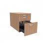 Preview: Rollcontainer Mega 800 mm tief mit Hängeregister Buche
