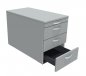 Preview: Rollcontainer Mega 80 cm tief Lichtgrau