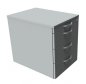 Preview: Rollcontainer Ten 600 mm tief lichtgrau