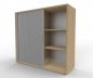 Preview: Rollladenschrank 120 cm breit 3 Ordnerhöhen Klassik Ahorn