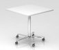 Preview: Säulenhubisch 80 x 80 cm Säule verchromt weiss