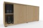 Preview: Schiebetürenschrank Master 160 cm breit 2 Ordnerhöhen Dekor Ahorn