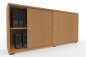 Preview: Schiebetürenschrank Master 160 cm breit 2 Ordnerhöhen Dekor Buche