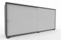 Preview: Schiebetürenschrank Master 160 cm breit 2 Ordnerhöhen Korpus Grafit Türen Weiß