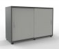 Preview: Schiebetürenschrank TEN 2 OH, 100 cm Onyxgrau-Weiss