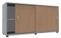 Preview: Schiebetürenschrank TEN 2 OH, 160 cm Lichtgrau/Buche