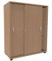 Preview: Schiebetürenschrank TEN 3 OH, 100 cm Buche