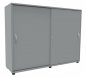 Preview: Schiebetürenschrank TEN 3 OH, 160 cm lichtgrau