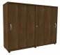 Preview: Schiebetürenschrank TEN 3 OH, 160 cm Nussbaum