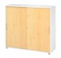 Preview: Schiebetürenschrank VH9 3 OH 120 cm ahorn weiss
