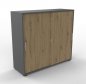 Preview: Schiebetürenschrank VH9 3 OH 120 cm Grafit-Asteiche