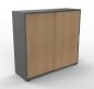 Preview: Schiebetürenschrank VH9 3 OH 120 cm Grafit-Eiche