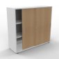 Preview: Schiebetürenschrank VH9 3 OH 120 cm Weiss-Eiche