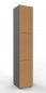 Preview: Schließfachschrank 215,6 cm hoch mit 3 Fächern Grafit Buche