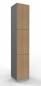 Preview: Schießfachschrank 3 Fächer 220 cm hoch Metallsockel Grafit Eiche