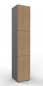 Preview: Schließfachschrank 215,6 cm hoch mit 3 Fächern Grafit Eiche