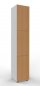 Preview: Schließfachschrank 215,6 cm hoch mit 3 Fächern Weiss Buche
