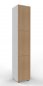 Preview: Schließfachschrank 215,6 cm hoch mit 3 Fächern Weiss Eiche