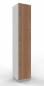 Preview: Schießfachschrank 3 Fächer 220 cm hoch Metallsockel Weiss Nussbaum