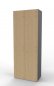 Preview: Aktenschrank Master 6 OH 80 cm breit Grafit-Ahorn
