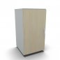 Preview: Aktenschrank Mega 2 OH 40 cm breit Lichtgrau Ahorn